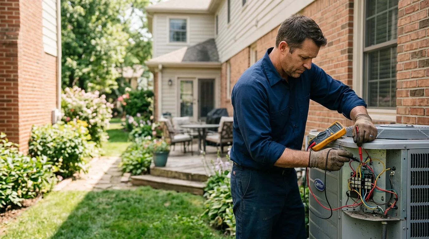 HVAC technician working near Victorville, CA